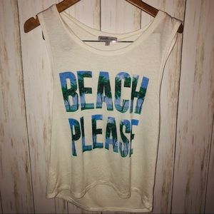 Beach please Charlotte Russe tank top XS